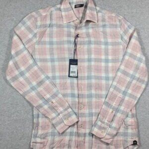 FAHERTY Men Shirt Small NWT The Weekend Blend Mauve Field Plaid Long Sleeve